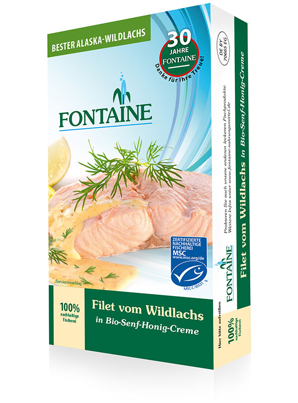 Wildlachs-Filet in Bio-Senf-Honig-Creme