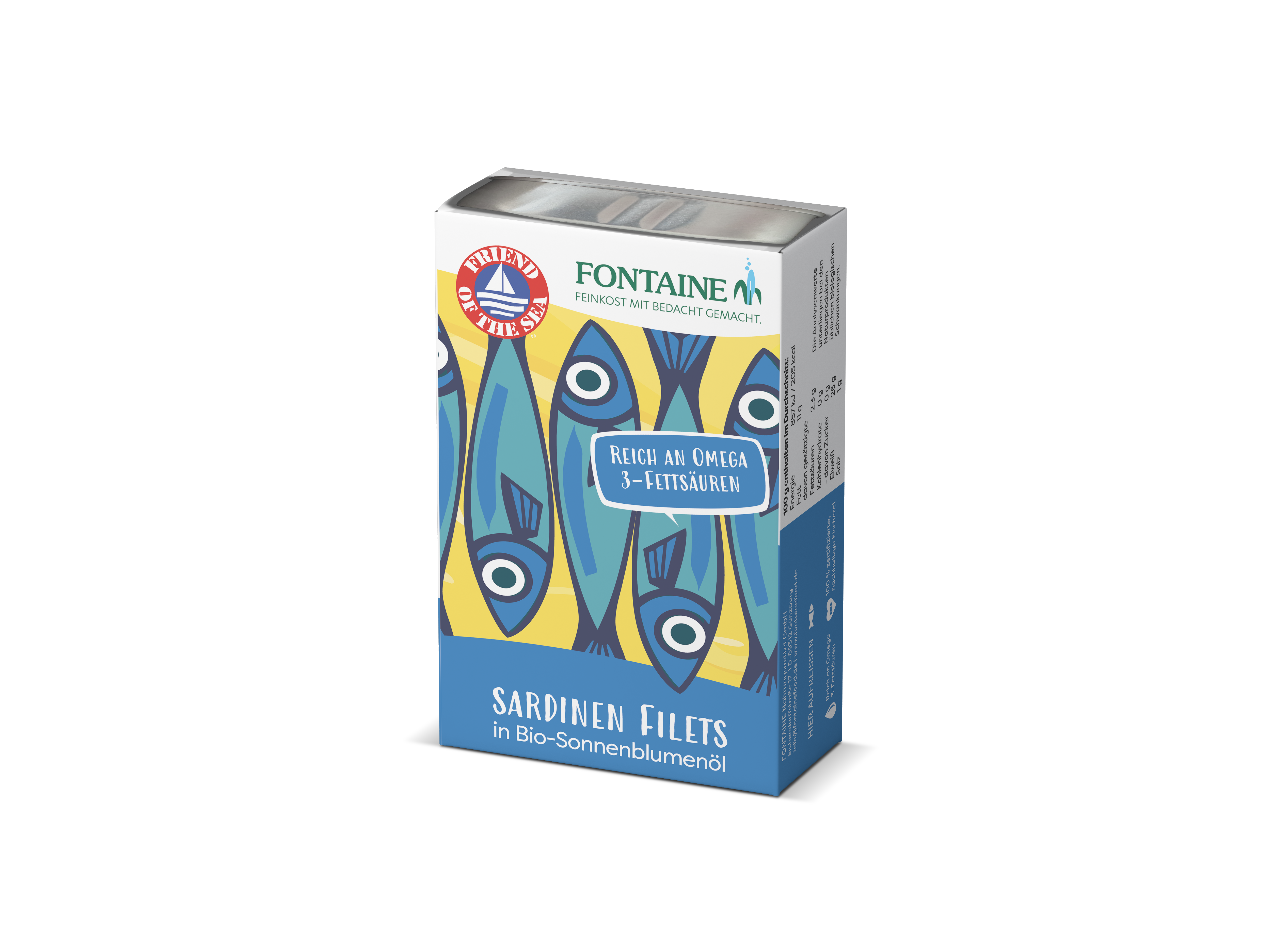 Sardinenfilets in Bio-Sonnenblumenöl