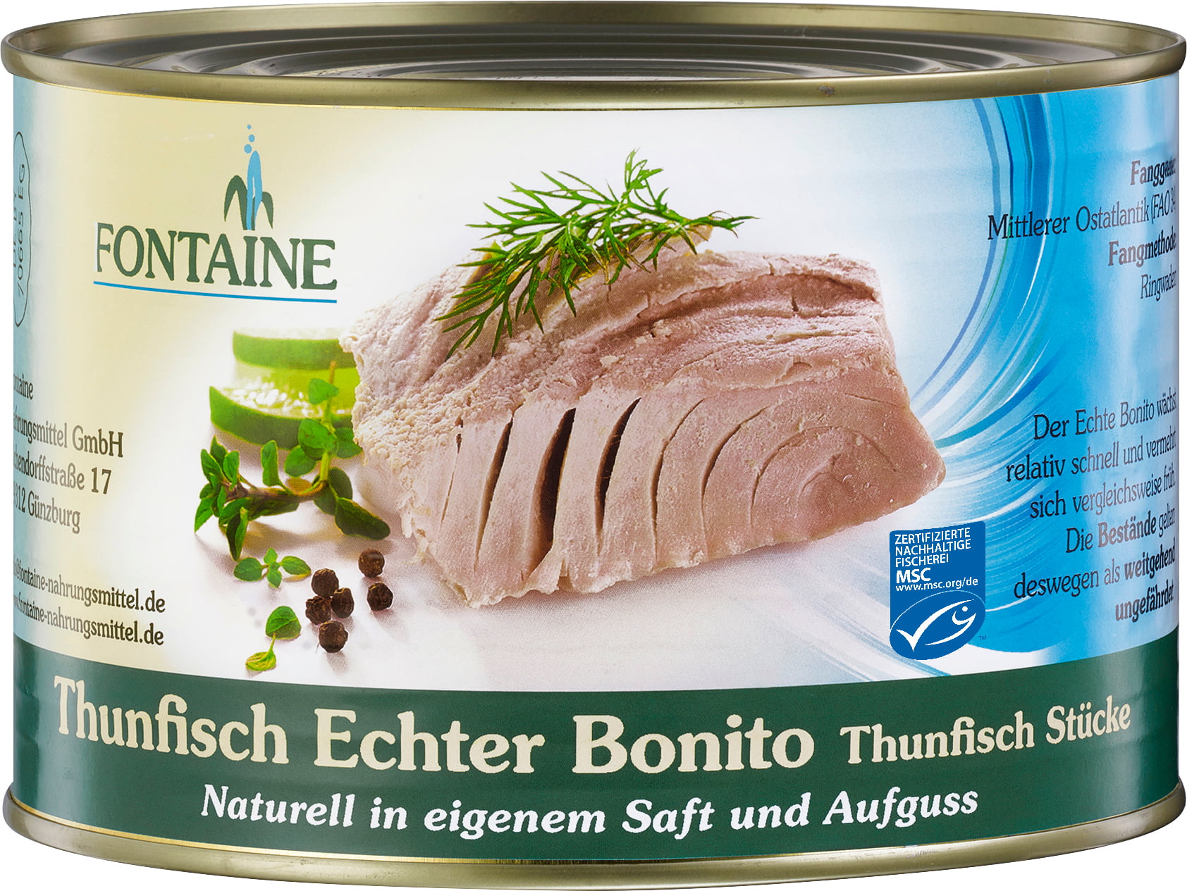 Thunfisch-Filet Echter Bonito 1,705 kg (Großdose)